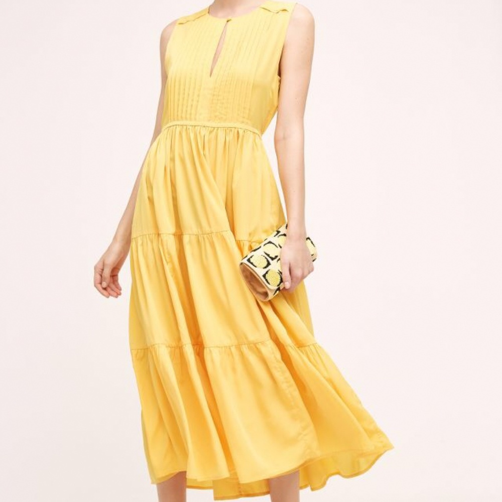 Yellow Tiered Dress